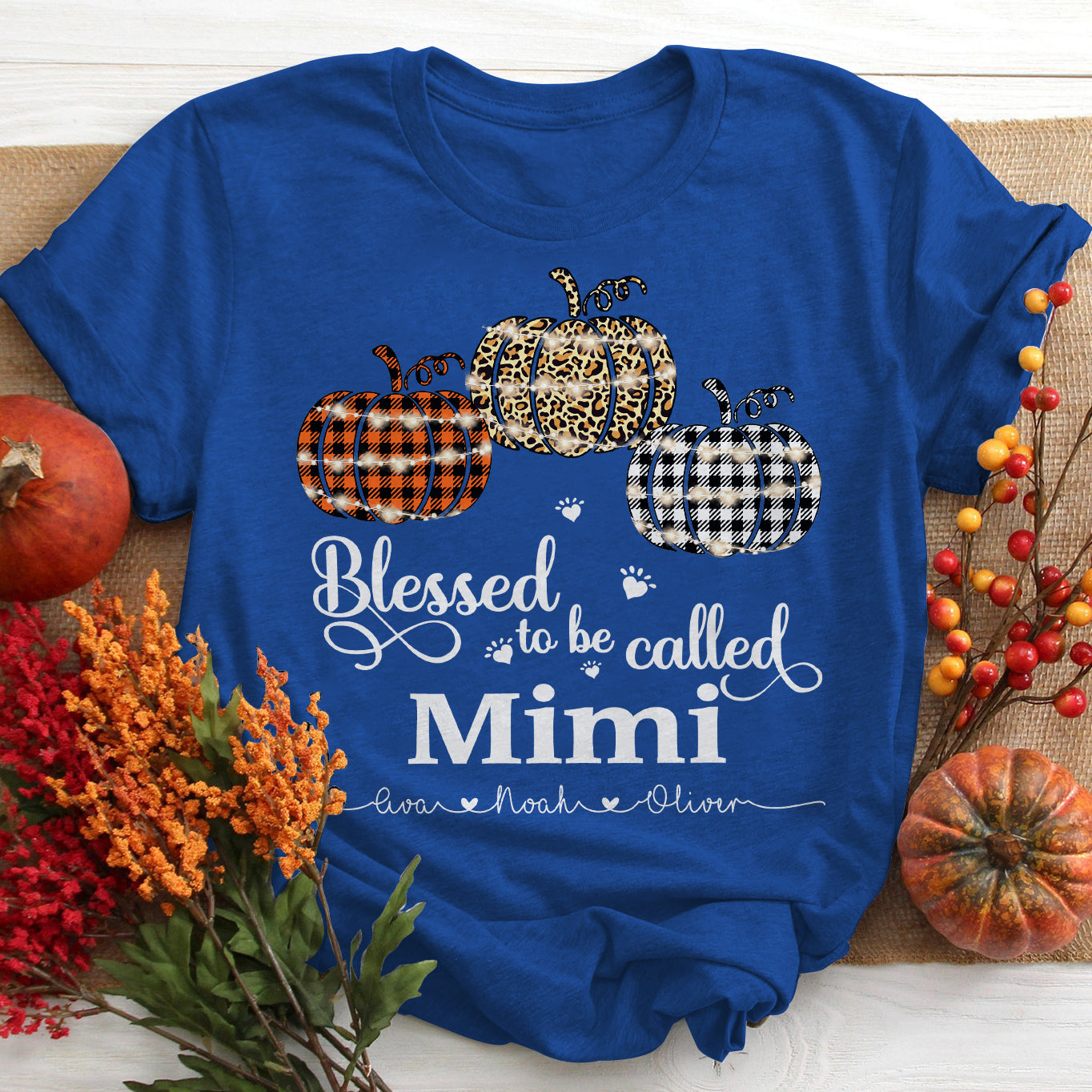 Blessed to be Called Grandma with Personalized Kidnames T-Shirt