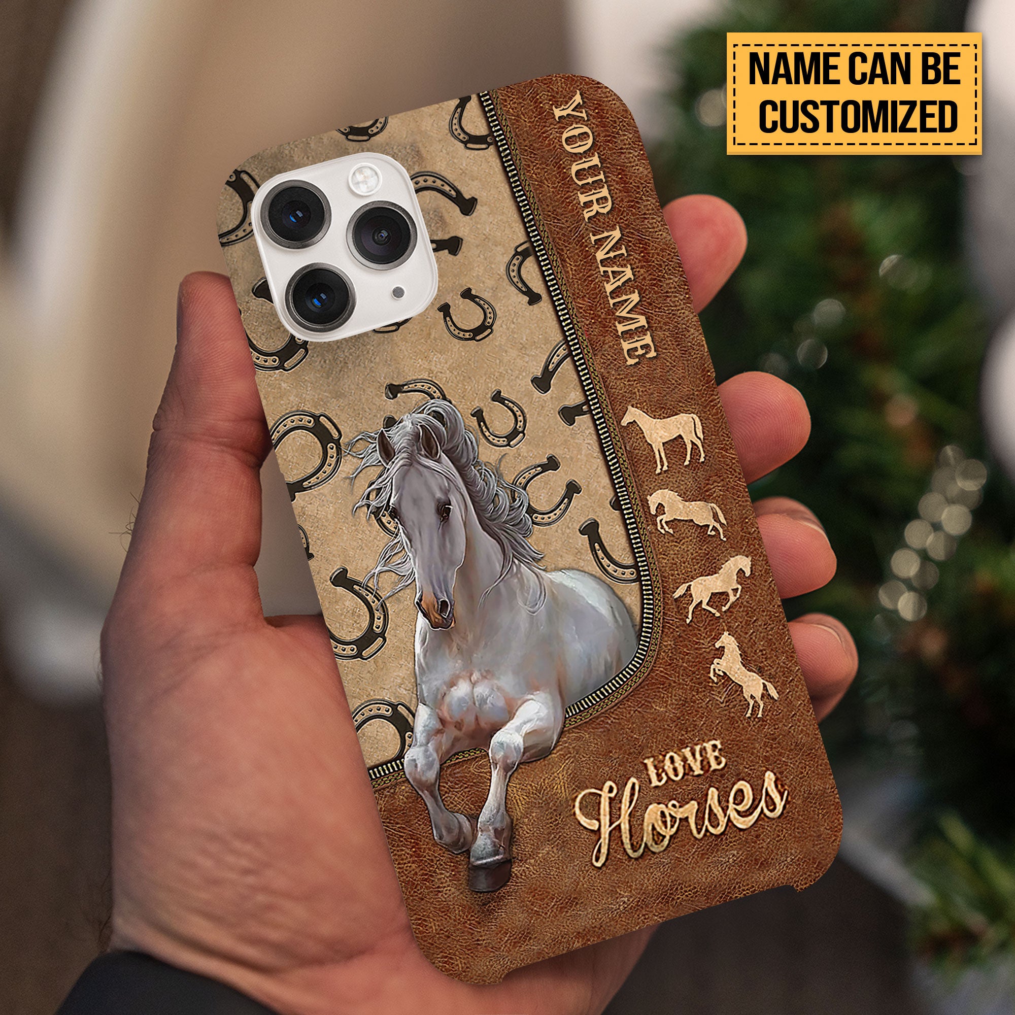 PERSONALIZED LOVE HORSE PHONECASE