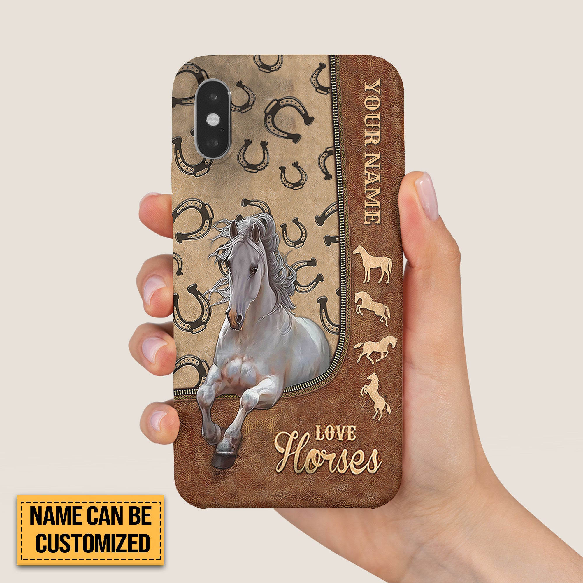 PERSONALIZED LOVE HORSE PHONECASE