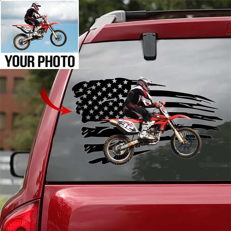 Motocross Personalized Your Photo Vinyl Decal