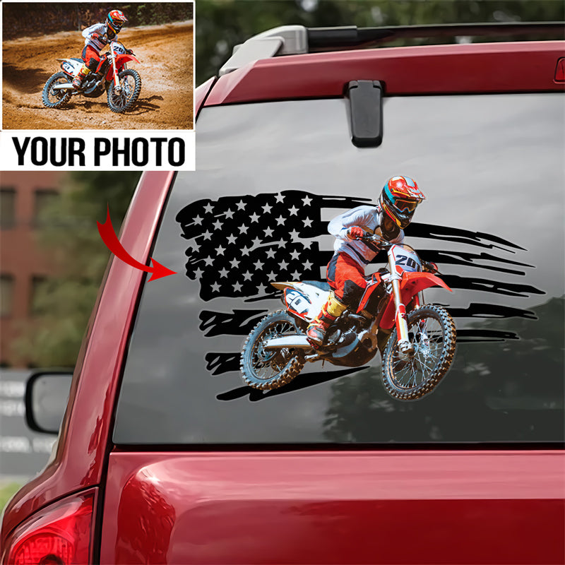 Motocross Personalized Your Photo Vinyl Decal