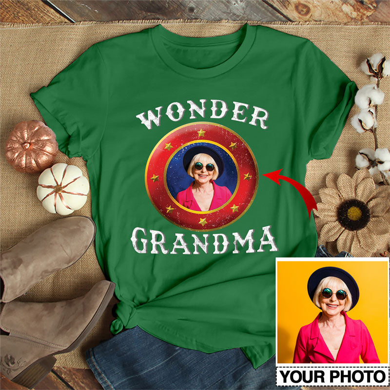 Wonder Grandma Personalized Your Photo T-Shirt