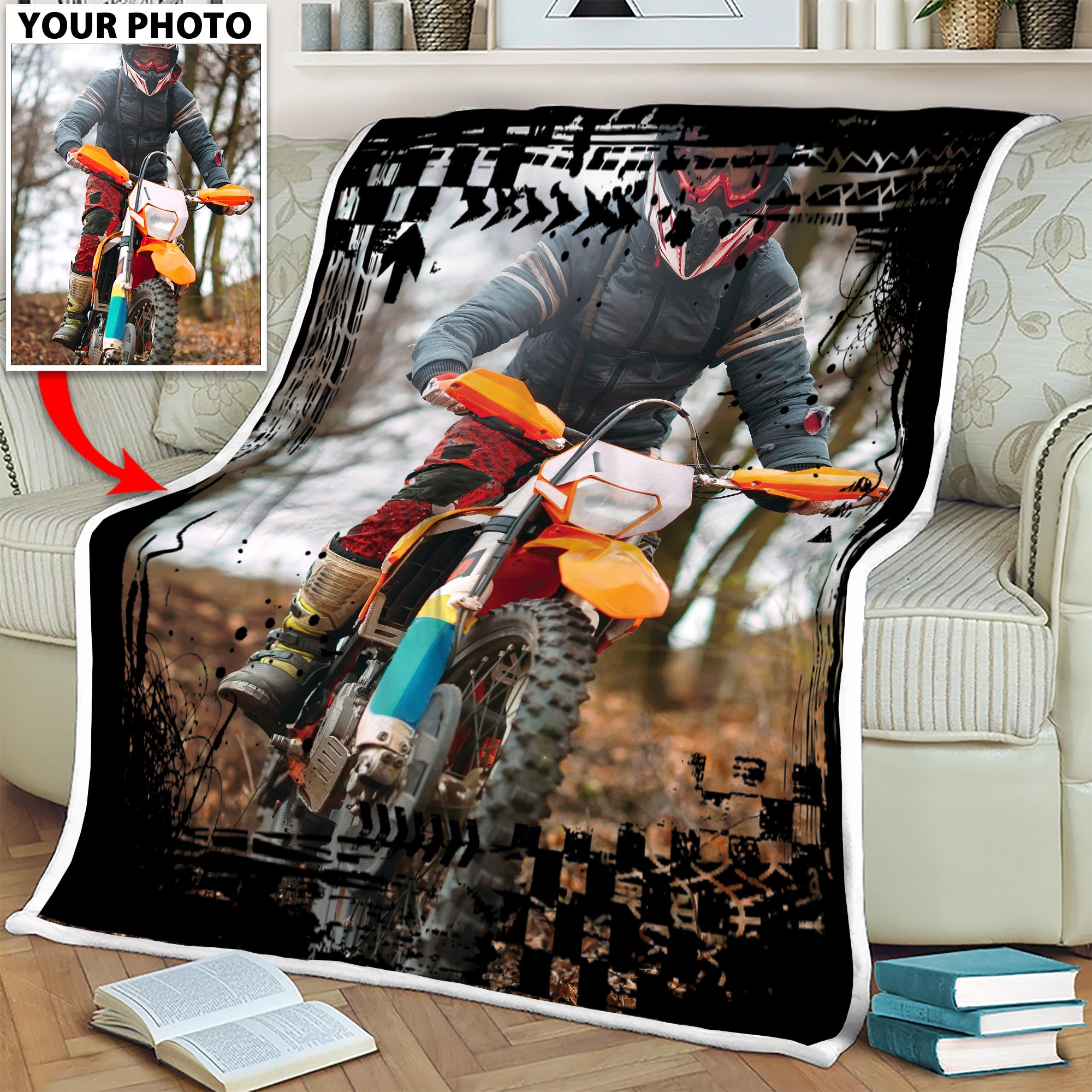 Custom Photo Motocross Blanket