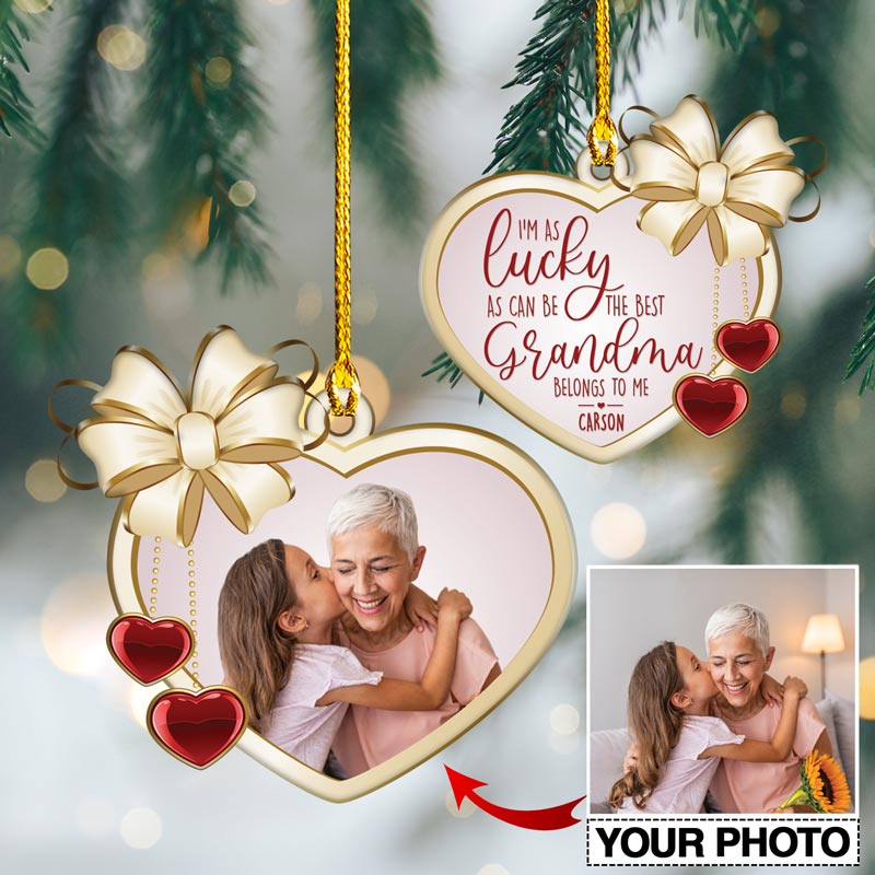 The Best Grandma Personalized Your Photo Ornament