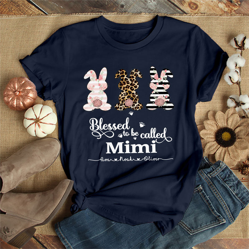 Blessed to be Called Mimi with Personalized Kidnames T-Shirt