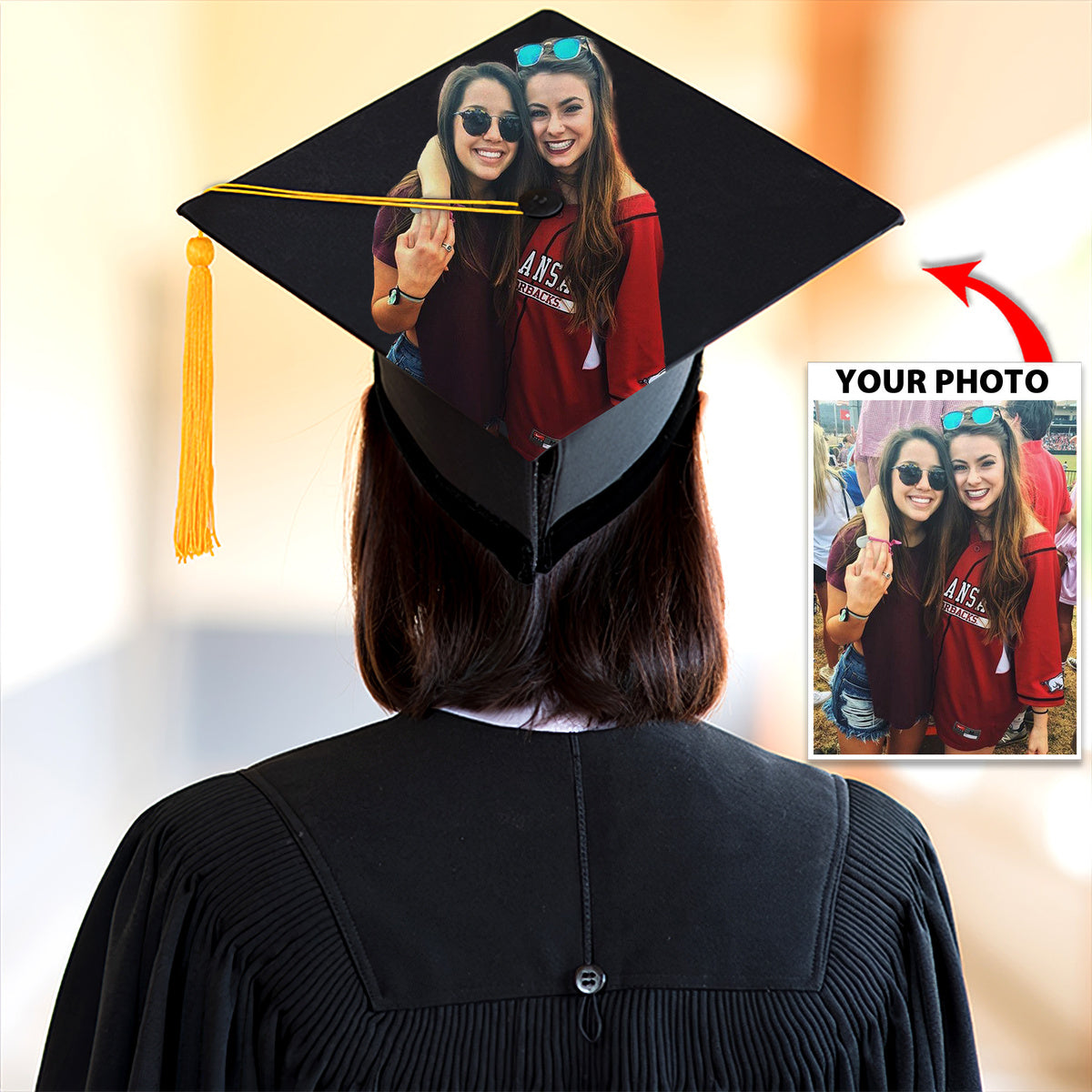 Custom Your Photo Graduation Cap Topper