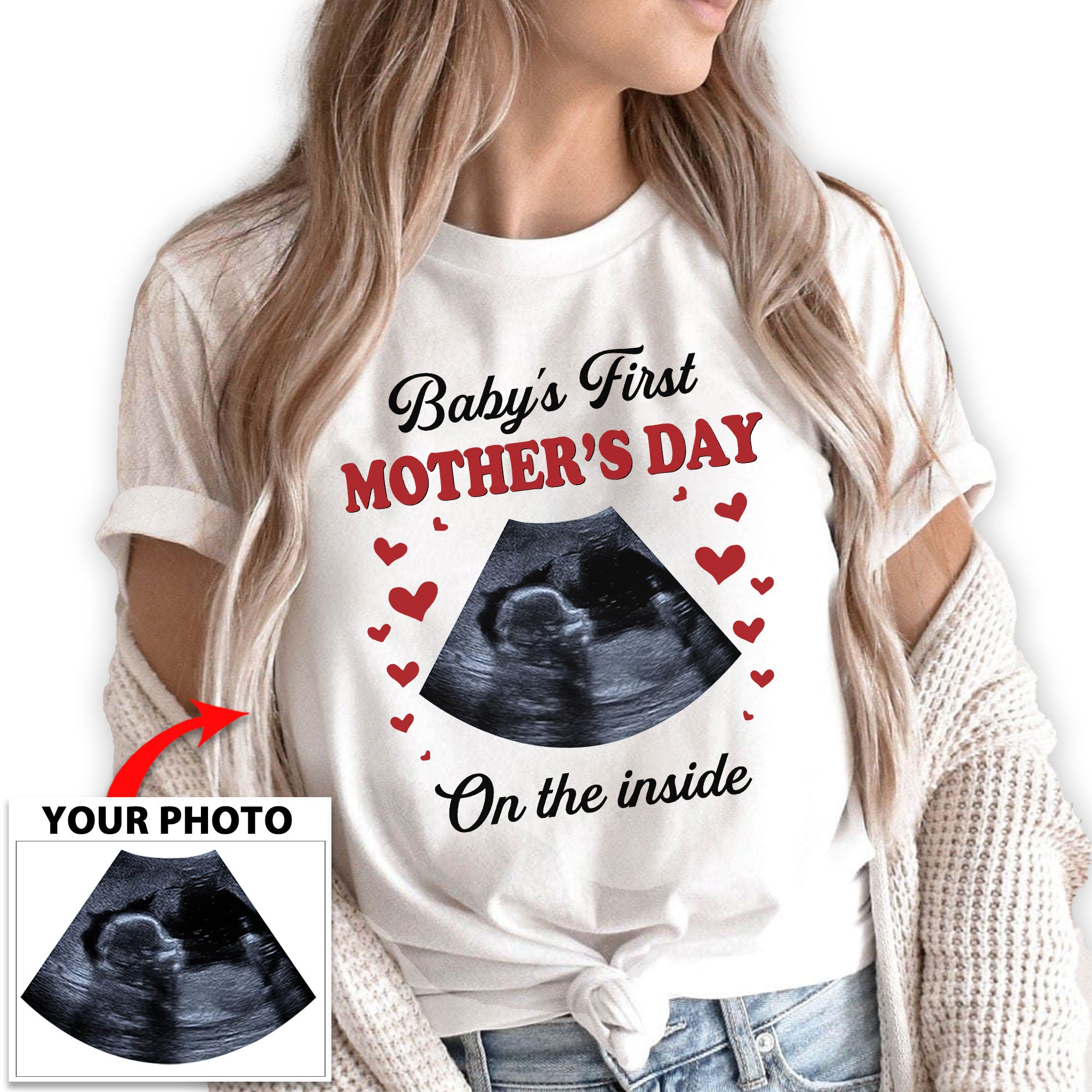 Baby's First Mother's Day on the inside T-SHIRT