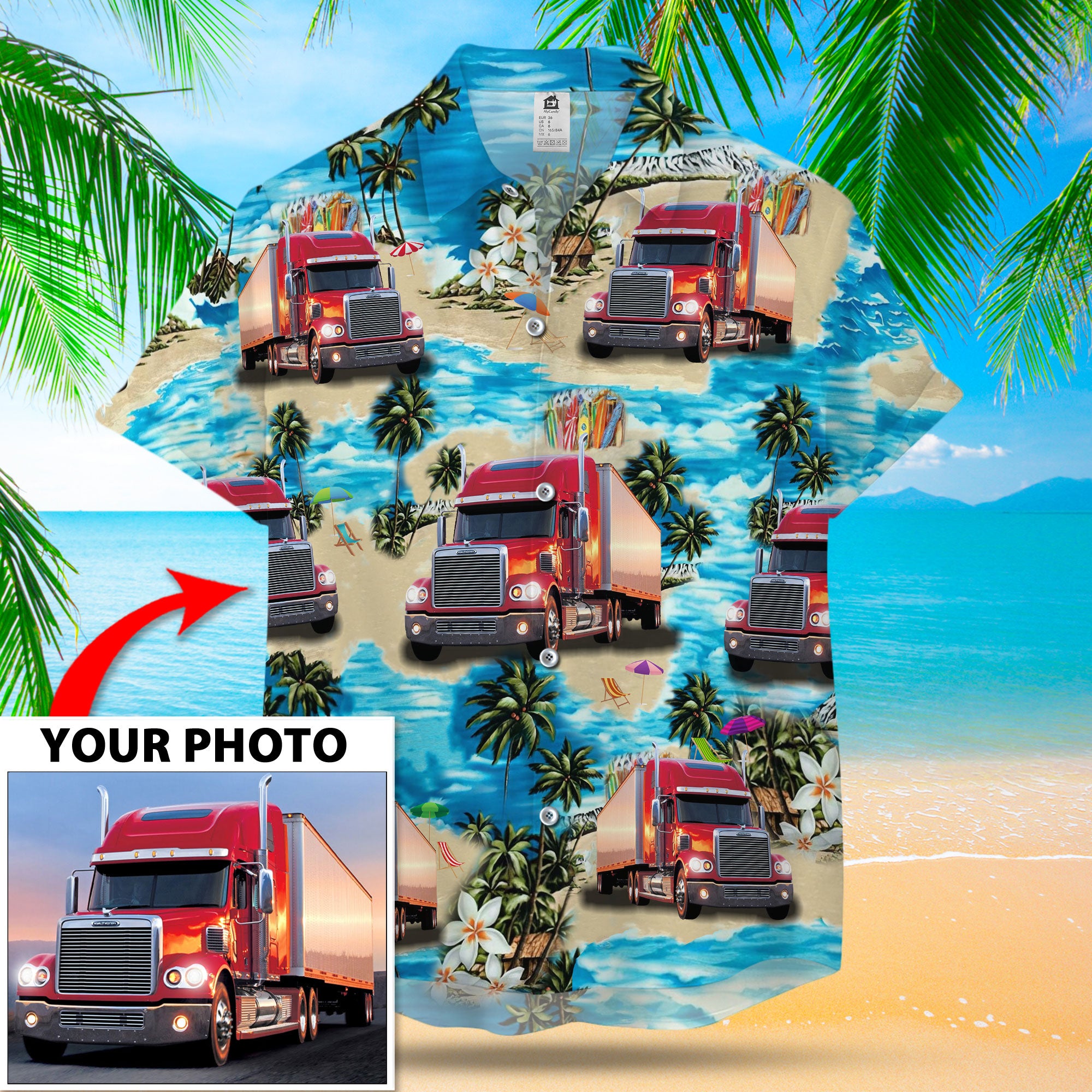 Custom Image Island Hawaiian Shirt