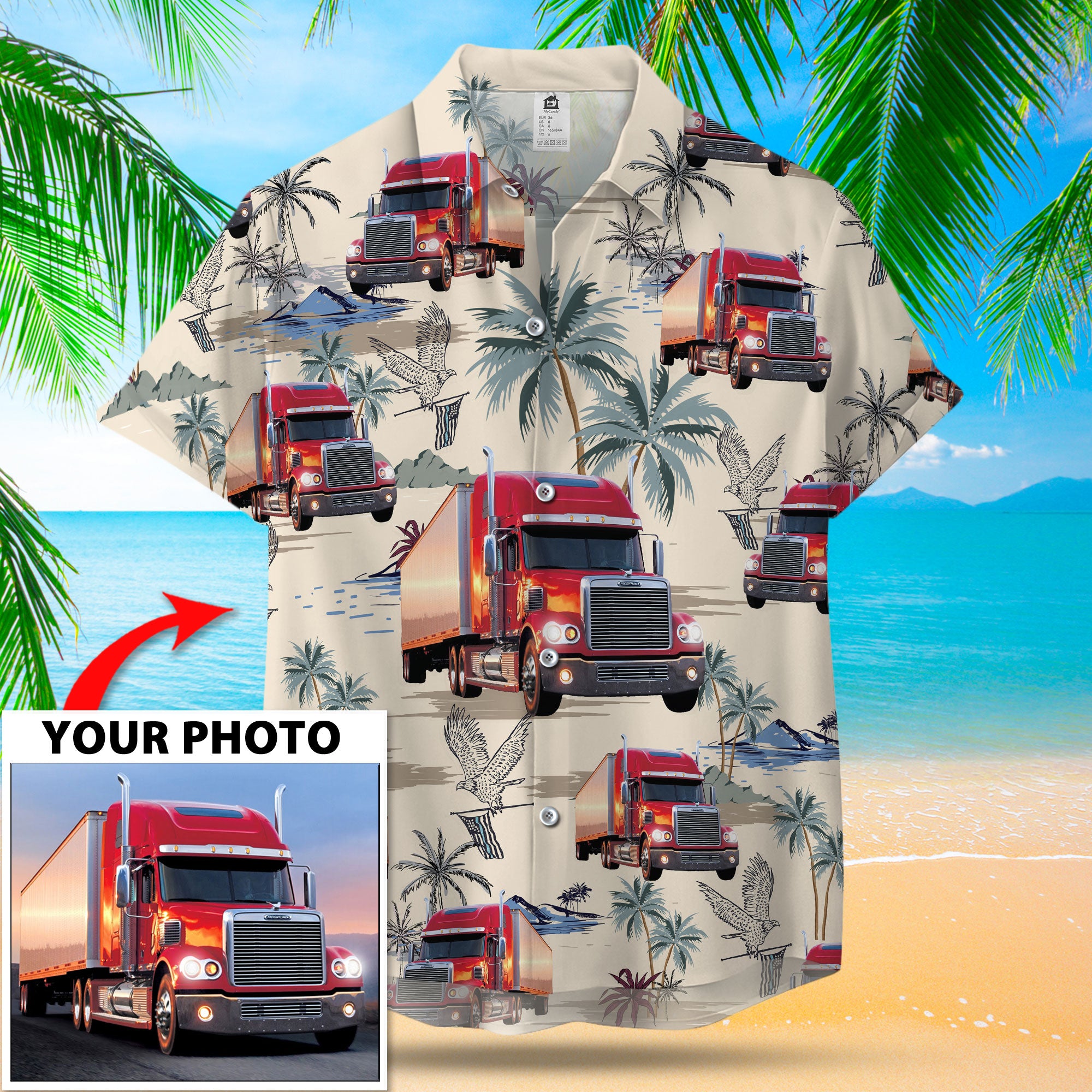 Custom Image Seamless Hawaiian Shirt