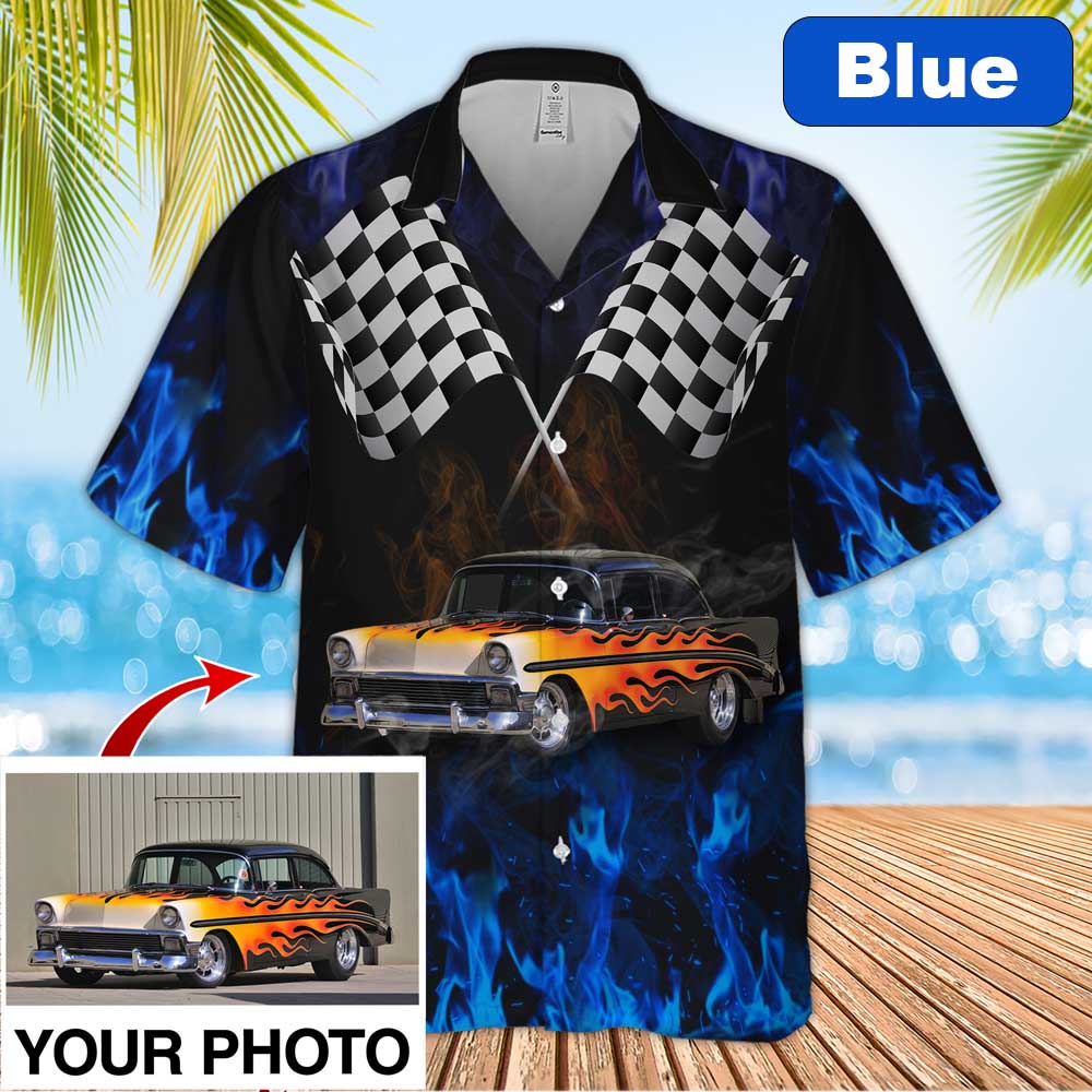 Custom Image Hot Rod Hawaiian Shirt