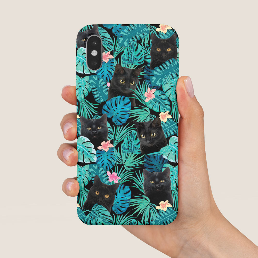 Hawaiian Black Cat Phone Case