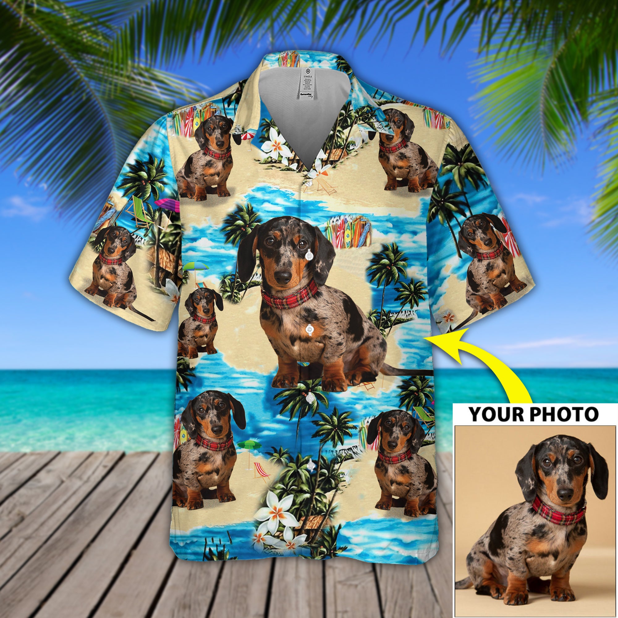 Custom Image Island Hawaiian Shirt