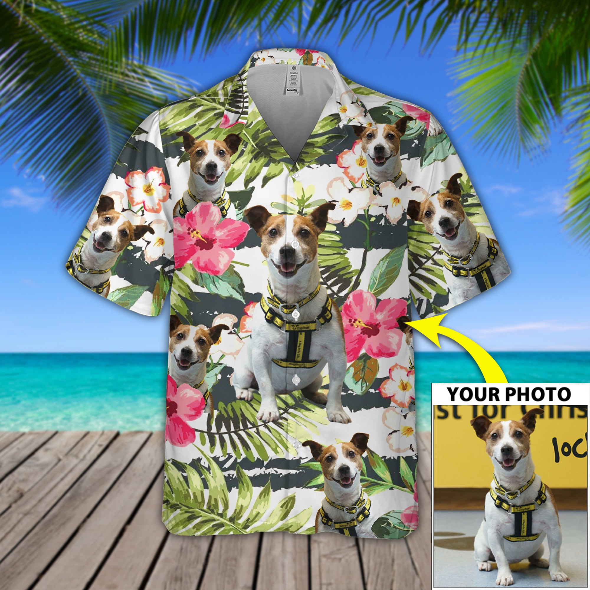 Custom Image Flower Hawaiian Shirt
