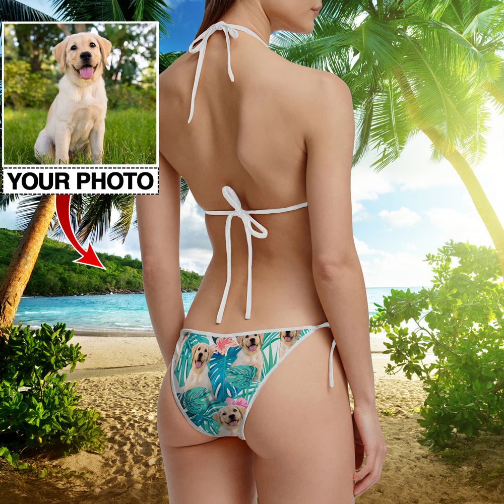 Custom Dog Image Hawaiian Bikini