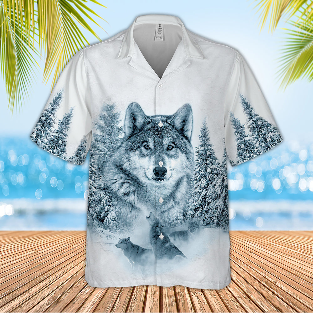 Winter Wolf Hawaiian Shirt