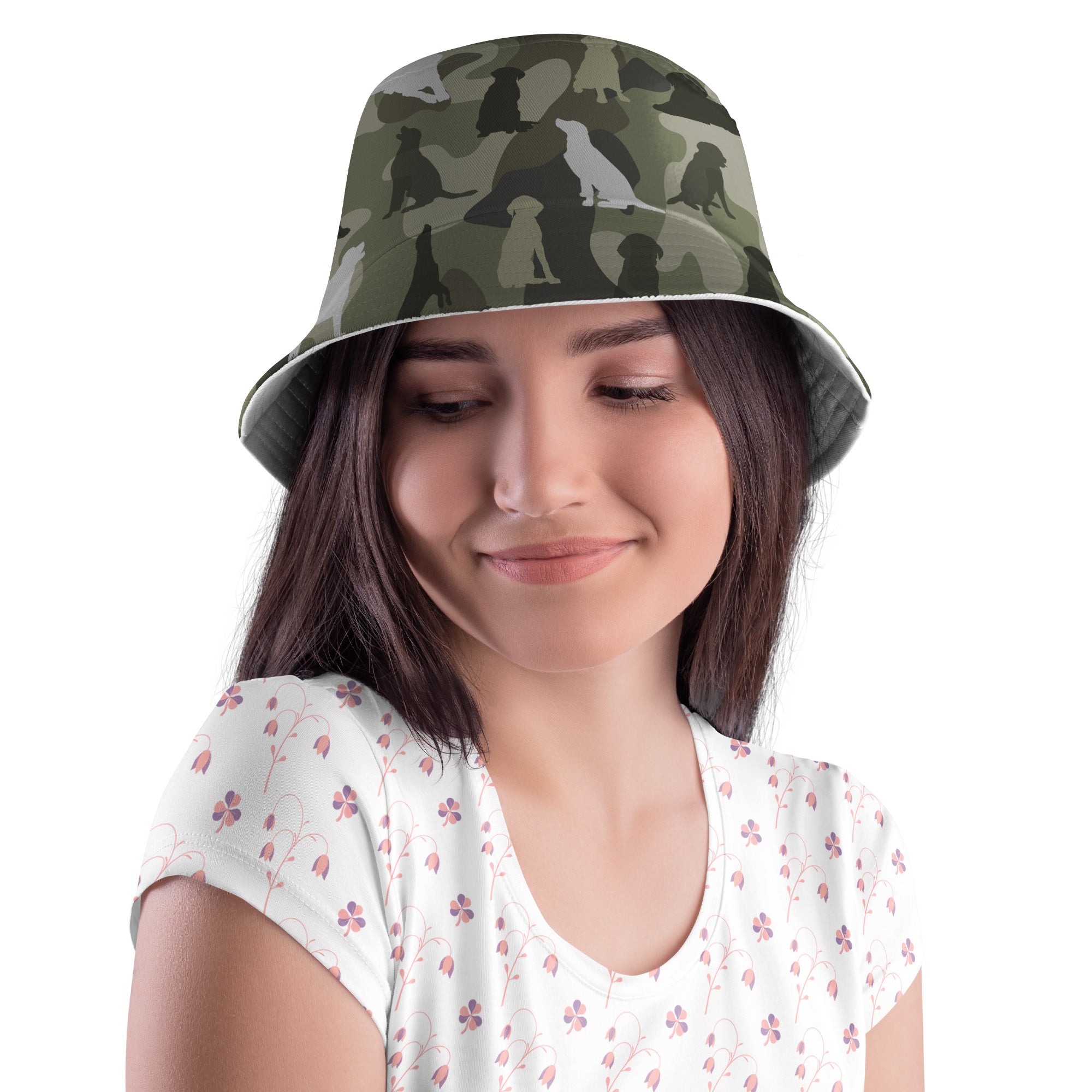 Labrador Retriever Camouflage Bucket Hat