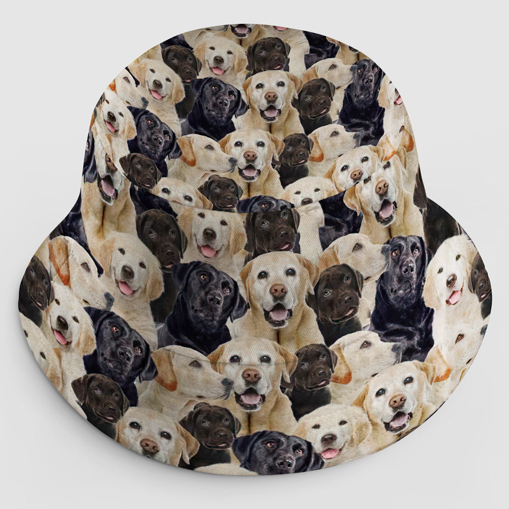 Labrador Retriever Seamless Pattern Bucket Hat