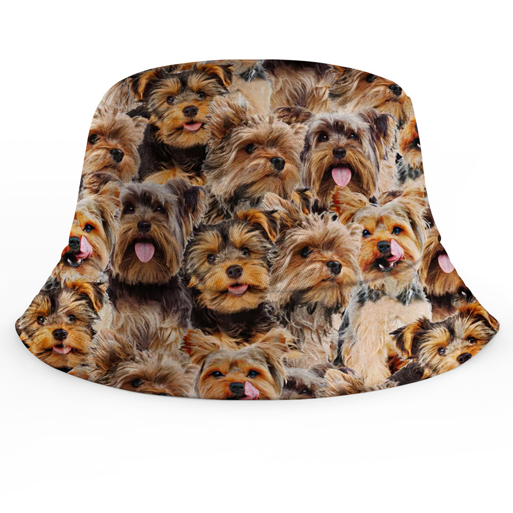 Yorkshire Terrier Seamless Pattern Bucket Hat