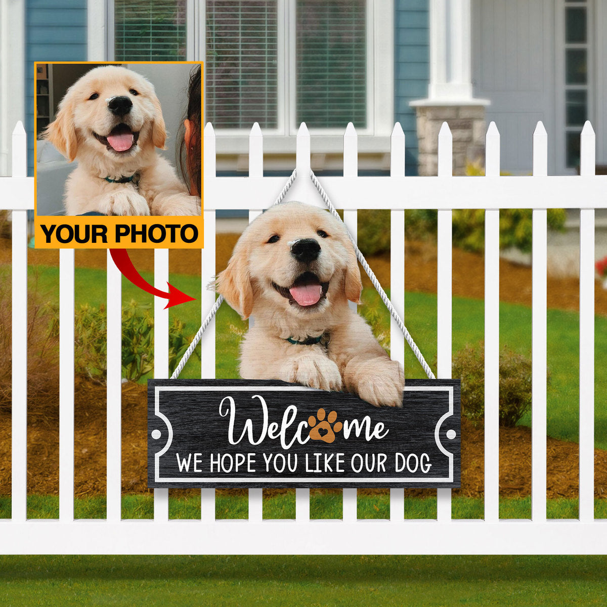 Custom Dog Photo Wooden Sign