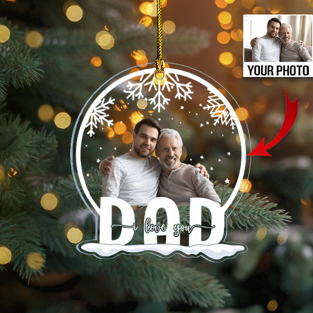 Personalized Dad Photo Acrylic Ornament - Gift For Father, Daddy