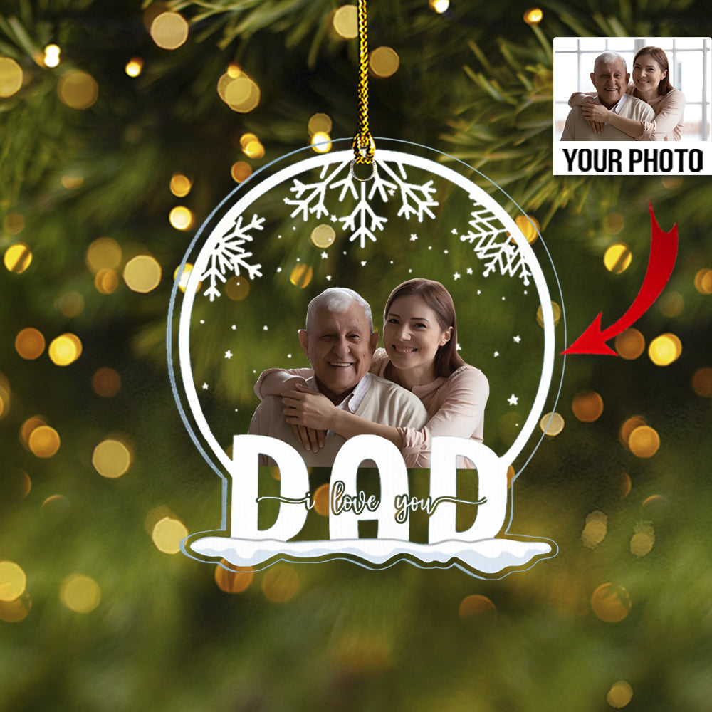 Personalized Dad Photo Acrylic Ornament - Gift For Father, Daddy