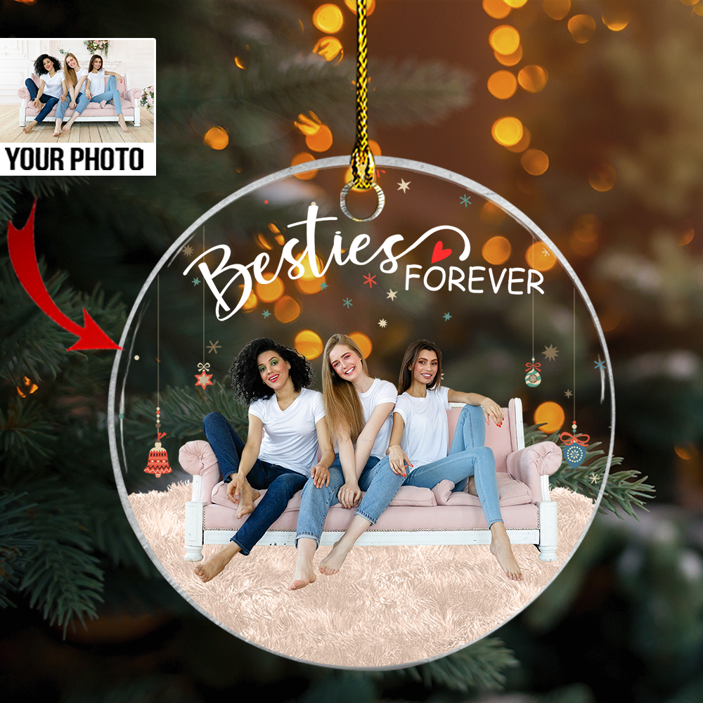 Personalized Best Friends Photo Acrylic Ornament