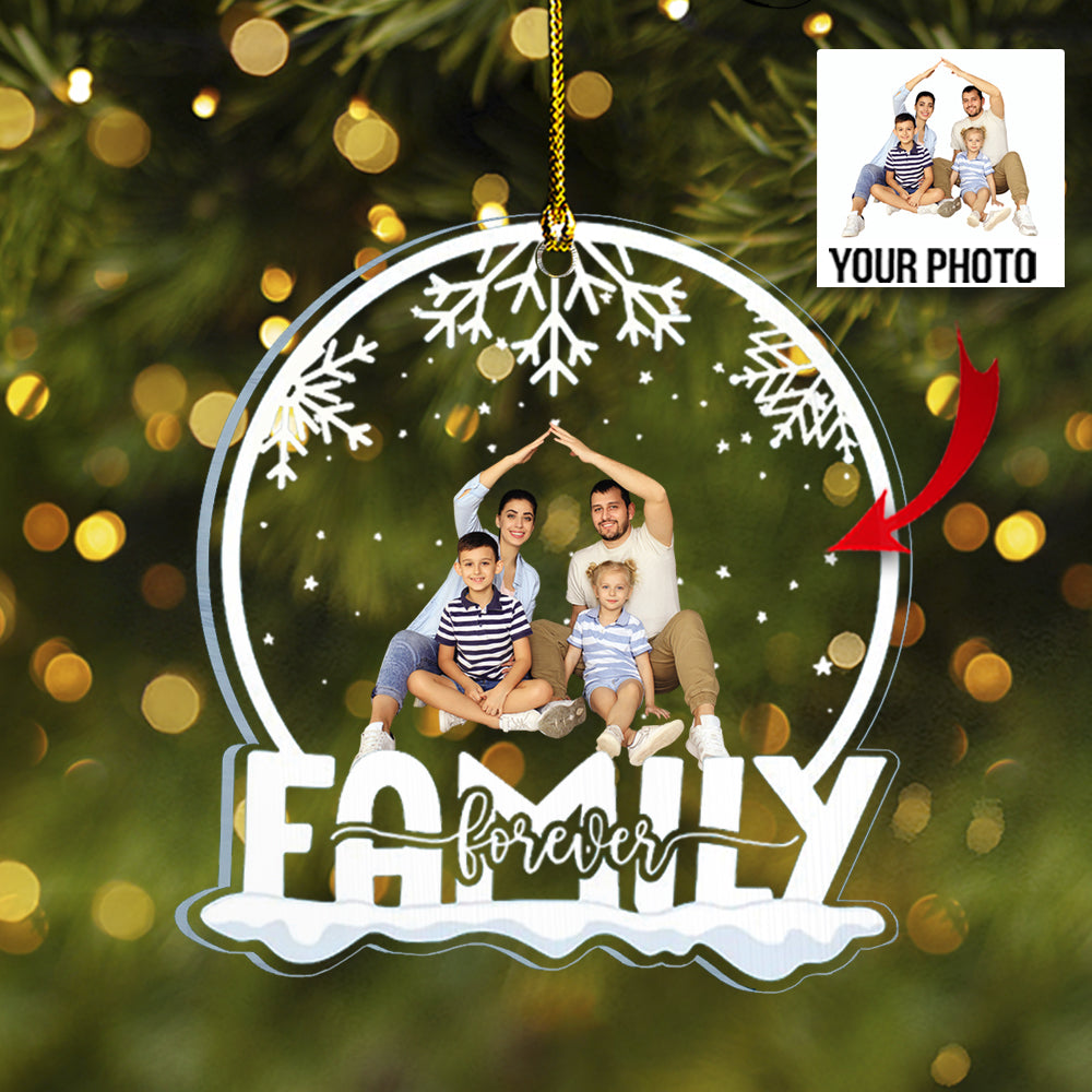 Personalized Family Image Acrylic Ornament, Gift For Family Members