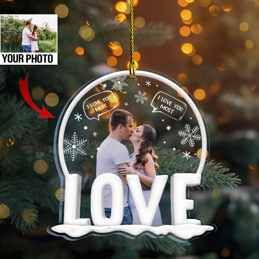 Personalized Couple Image Acrylic Ornament - Gift For Couple, Spouse, Lover, Husband, Wife, Boyfriend, Girlfriend