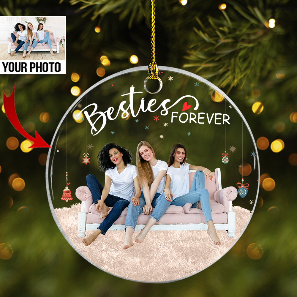 Personalized Best Friends Photo Acrylic Ornament
