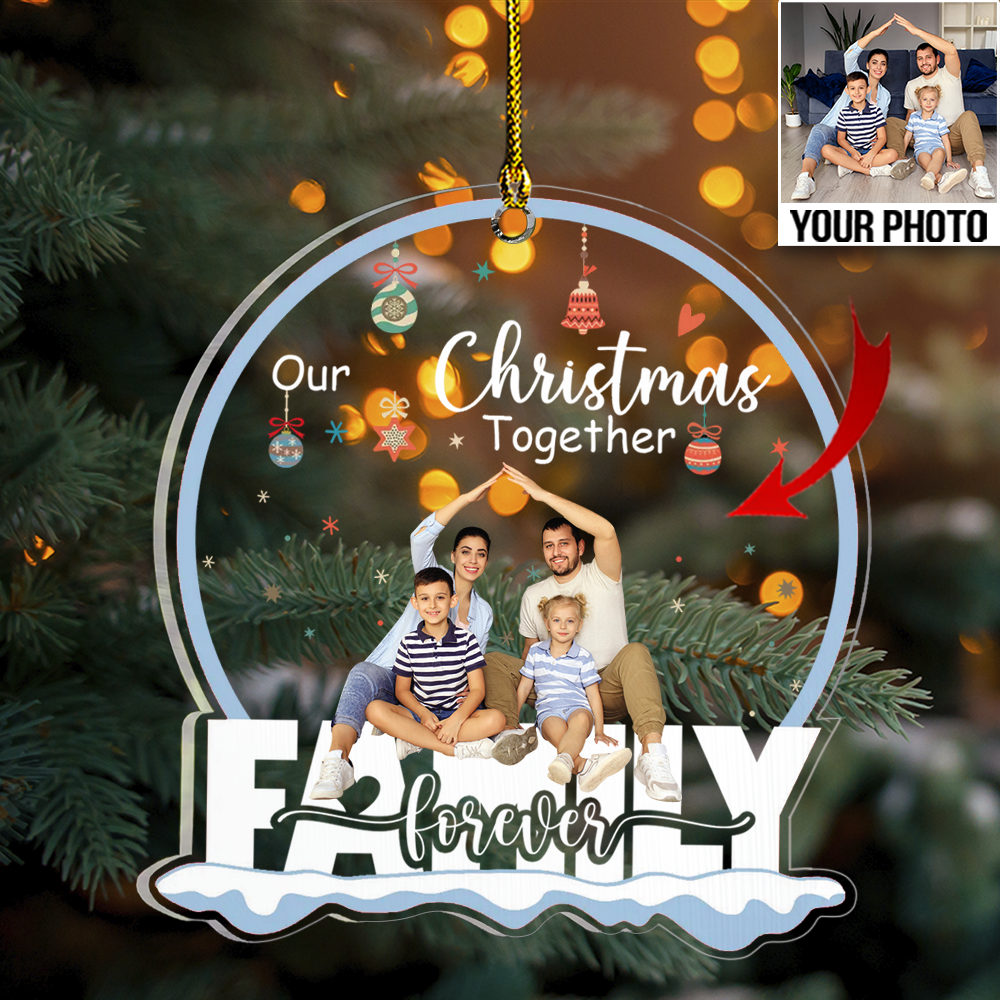 Personalized Family Image Acrylic Ornament, Gift For Family Members